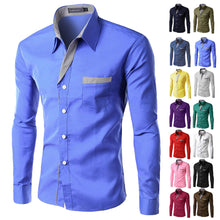 Brand New Mens Formal Business Shirts Casual Slim Long Sleeve Dresse Shirts Camisa Masculina Casual Shirts Asian Size M-4XL 8012