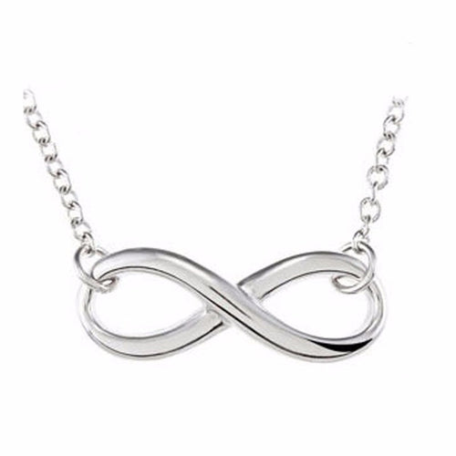 N047 2017 promotion quality silver plated fashion jewelry Necklace pendants number 8 charm pendant Chain hollow necklace