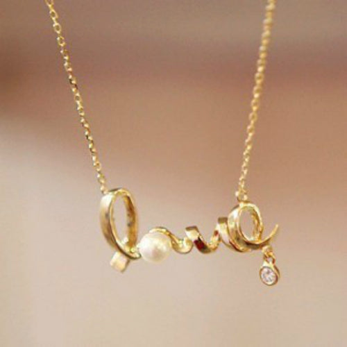 New Gold Chain Chokers Chocker Christmas Gift Heart Of Love Chic LOVE Necklace For Women collares mujer collier ras du cou