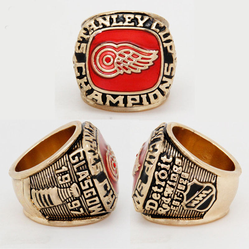 2015 Fashion NHL Sport Jewelry Stanley Cup 1997 Detroit Championship Ring Custom Big Size 11, Class Wedding Sports Ring