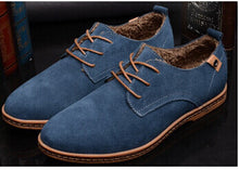 Plus Size 39-47 Fashion Men Shoes Casual Winter With Plush Warm Leather Shoes Flat Lace-up Ankle Boots  p9a140