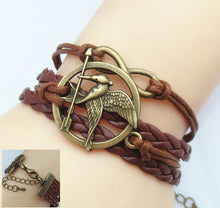 Multilayer Braided Bracelets Vintage Owl Harry Potter wings Infinity Bracelet deathly hallows bracelet & Bangle good gift