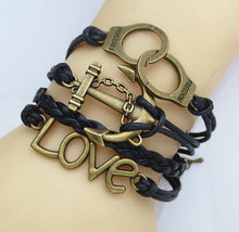 Multilayer Braided Bracelets Vintage Owl Harry Potter wings Infinity Bracelet deathly hallows bracelet & Bangle good gift