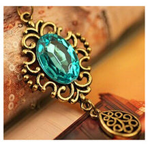 2016 New Fashion Women Necklace - Beautiful Blue Crystal Necklace Pendant Bronze Plated Jewelry For women Gift