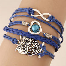 Hot 1 Pc Women Fashion Infinity Friendship Multilayer Charm Leather Bracelets Jewelry Gift