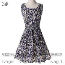 Summer Style Women Dress 2016 Thin Mini O-Neck Sleeveless Short  A Line WOMEN DRESS Plus Size XXL Printed Party Dresses Vestidos