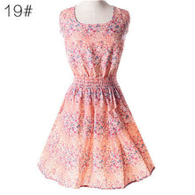 Summer Style Women Dress 2016 Thin Mini O-Neck Sleeveless Short  A Line WOMEN DRESS Plus Size XXL Printed Party Dresses Vestidos