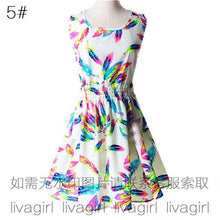 Summer Style Women Dress 2016 Thin Mini O-Neck Sleeveless Short  A Line WOMEN DRESS Plus Size XXL Printed Party Dresses Vestidos