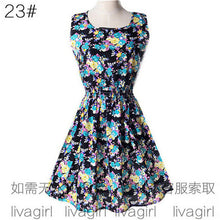 Summer Style Women Dress 2016 Thin Mini O-Neck Sleeveless Short  A Line WOMEN DRESS Plus Size XXL Printed Party Dresses Vestidos