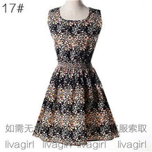 Summer Style Women Dress 2016 Thin Mini O-Neck Sleeveless Short  A Line WOMEN DRESS Plus Size XXL Printed Party Dresses Vestidos