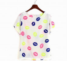 New Sexy Women Colorful Birds Chiffon shirt Batwing Loose Blouse Casual Tops #00225