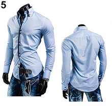 Fashion Men Luxury Casual Stylish Slim Fit Long Sleeve Casual Dress Shirt