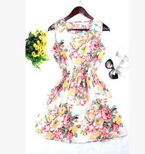 Hot Pink Flower New Spring Summer Plus Size Women Clothing 2016 fashion Floral Print Pattern Cute dresses vestidos