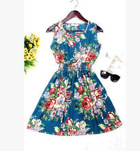 Hot Pink Flower New Spring Summer Plus Size Women Clothing 2016 fashion Floral Print Pattern Cute dresses vestidos