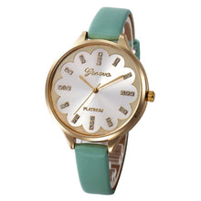 Fashion Watches Women Geneva Flower Crystal Dial Clock Ultra Thin Leather Belt Female Quartz Wrist Watch Waterproof Reloj Mujer