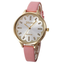 Fashion Watches Women Geneva Flower Crystal Dial Clock Ultra Thin Leather Belt Female Quartz Wrist Watch Waterproof Reloj Mujer