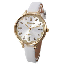 Fashion Watches Women Geneva Flower Crystal Dial Clock Ultra Thin Leather Belt Female Quartz Wrist Watch Waterproof Reloj Mujer