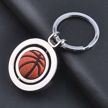 3D Sports Rotating Soccer Golf Basketball Football Keychain Ring Keyring Key Fob