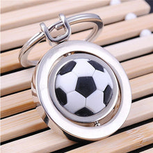 3D Sports Rotating Soccer Golf Basketball Football Keychain Ring Keyring Key Fob