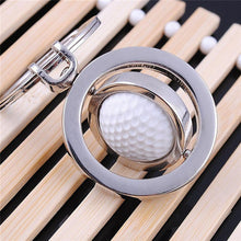 3D Sports Rotating Soccer Golf Basketball Football Keychain Ring Keyring Key Fob