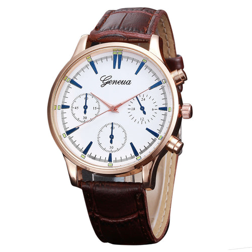 Cheap Price! Hot Sale 2017 Men Watch Faux Leather Analog Quartz Wristwatch Simple Design Man Casual Dress Watches Relogio