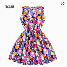 Brand Fashion Women New Apricot Sleeveless Round Neck Florals Print Pleated Dress 2015 Saias Femininas Summer Clothing