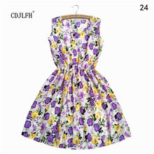 Brand Fashion Women New Apricot Sleeveless Round Neck Florals Print Pleated Dress 2015 Saias Femininas Summer Clothing