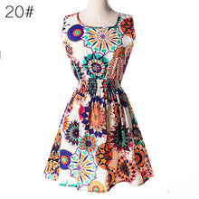 Fashion Tunic Women Dress 2016 Plus Size XXL O-neck WOMEN DRESS Summer Style Floral Print Casual Dresses Women Vestidos Woman