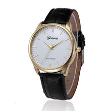 Simple Clock Wrist Watches For Women Geneva Leisure bayan kol Dial Black&Brown Leather Belt Quartz Ladies Watch Hour Reloj Mujer