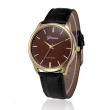 Simple Clock Wrist Watches For Women Geneva Leisure bayan kol Dial Black&Brown Leather Belt Quartz Ladies Watch Hour Reloj Mujer