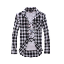 Korean Style Mens Stylish Slim Fit Casual Plaid Check Shirt WY2703