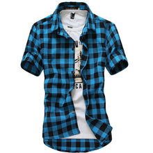 Red And Black Plaid Shirt Men Shirt Summer Style New Chemise Hommer Casual Mens Dress Shirts Fashion Camisa Social Shirt Men