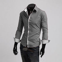 2017 New Fashion Mens Clothing Mens Shirts Casual Slim Fit Shirt Men Single Breasted Long Sleeve Shirt Men Cool Chemise Homme