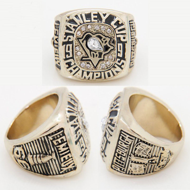 2015 Sports Series NHL Stanley Cup Ring 1991 Pittsburgh Penguins Championship Ring Replica Size 11 For Men Sport Ring