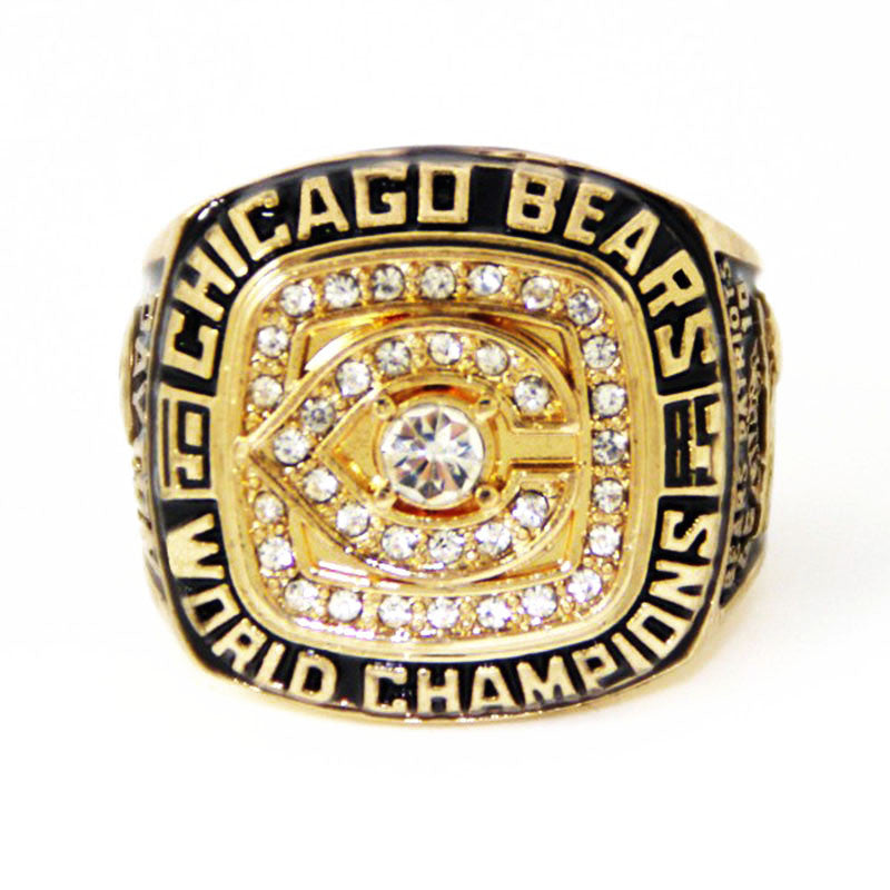 2015 Fashion Sport Ring 1985 Super Bowl XX Chicago Bears Championship Ring For Men Big Ring size 11,Silver Jewelry