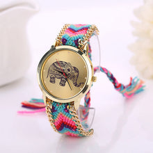 watch women luxury brand 2017 Lady Elephant Pattern Weaved Rope Band casual bracelet Quartz watch Dialwatch Gift  montre femme