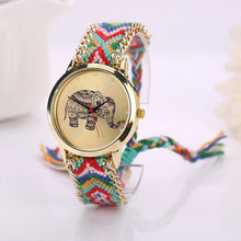 watch women luxury brand 2017 Lady Elephant Pattern Weaved Rope Band casual bracelet Quartz watch Dialwatch Gift  montre femme