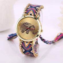 watch women luxury brand 2017 Lady Elephant Pattern Weaved Rope Band casual bracelet Quartz watch Dialwatch Gift  montre femme