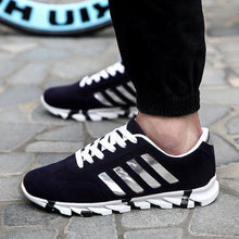 2017  Fashion Air Cushion Casual Shoes Men Lace-up Red Blue Spring Autumn Walking Jogging Shoes Mens Trainers