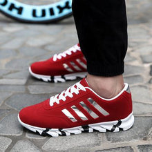 2017  Fashion Air Cushion Casual Shoes Men Lace-up Red Blue Spring Autumn Walking Jogging Shoes Mens Trainers