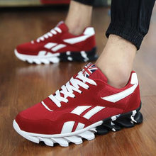 2017  Fashion Air Cushion Casual Shoes Men Lace-up Red Blue Spring Autumn Walking Jogging Shoes Mens Trainers