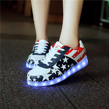 Adult Shoes led Fashion High quality LED Shoes Men With Colorful Luminous Man Light Up Unisex Flat White Silver Midnight CX033