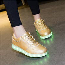 Adult Shoes led Fashion High quality LED Shoes Men With Colorful Luminous Man Light Up Unisex Flat White Silver Midnight CX033