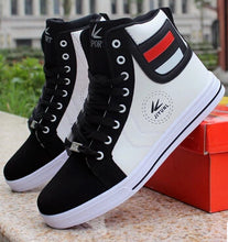 Men shoes 2016 new autumn pu leather men casual shoes Breathable High Top Lace-Up men flat with shoes