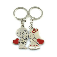 New Arrival 1 Pair/Set Women Couple Key Ring Cartoon Lover Keychain Fashion Valentines Gift 9 Style