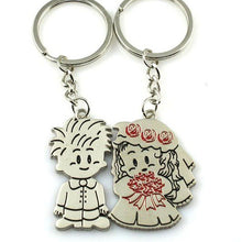 New Arrival 1 Pair/Set Women Couple Key Ring Cartoon Lover Keychain Fashion Valentines Gift 9 Style