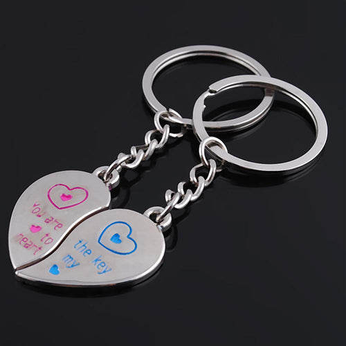 One Pair Lover Couple Keychains 