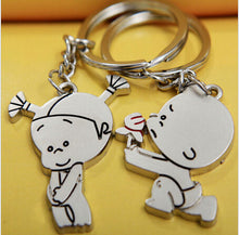 1Pair Men Women Valentine Alloy Lover Key Ring Baseball Cap Envelope whistle rabbit Shape Couple Keychain 15 Styles