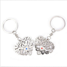 1Pair Men Women Valentine Alloy Lover Key Ring Baseball Cap Envelope whistle rabbit Shape Couple Keychain 15 Styles