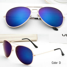 Retro pilot black blue silver gold red colors men women Sunglasses alloy Frame UV400 oval goggle Sun glasses tyj3027